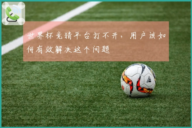 世界杯竞猜平台打不开，用户该如何有效解决这个问题